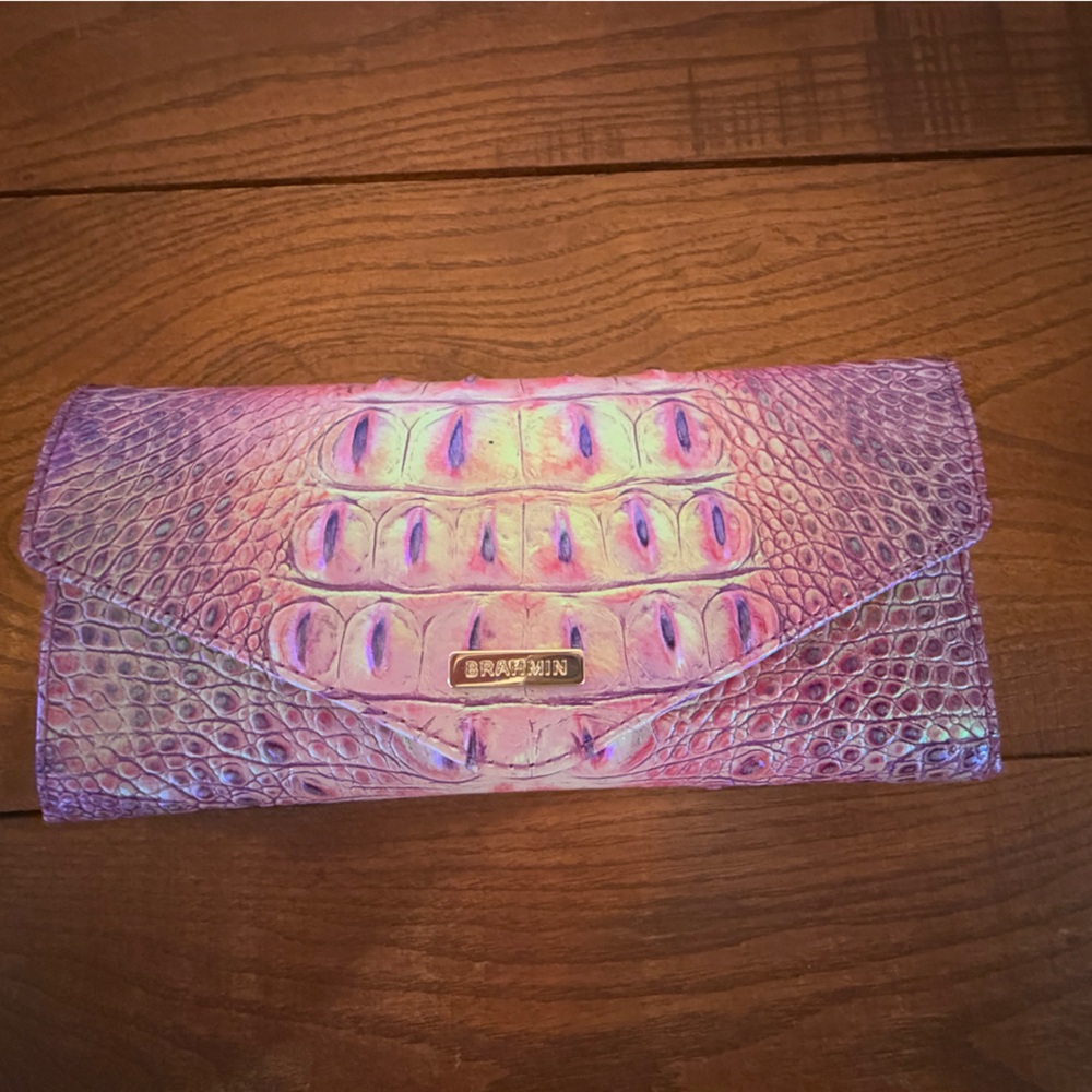 Brahmin Purple Iris Veronica Wallet